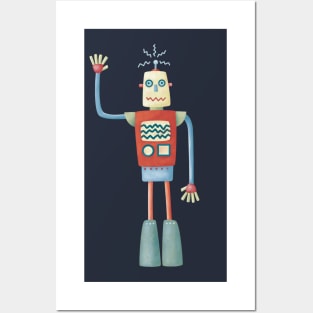 Retro Robot Posters and Art